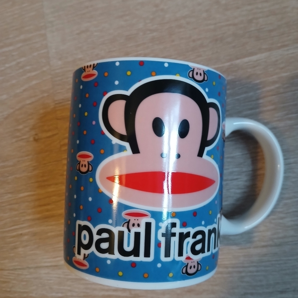 Paul Frank Mug Mid-Century Inspired Julius Monkey Ceramic Coffee Cup NEW Blue - Picture 6 of 7